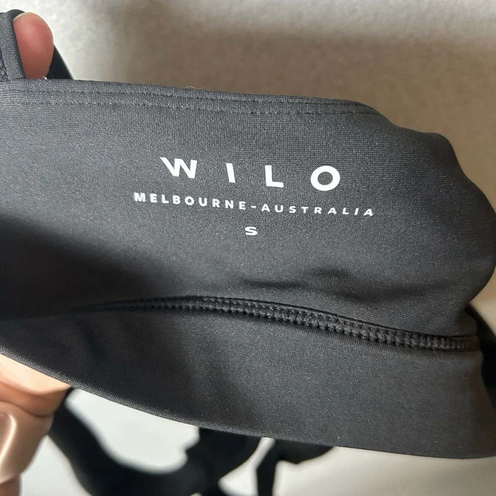 NWT WILO The Limited Black Strappy Sports Bra Gym Athletic Athleisure Sz S - Picture 3 of 5